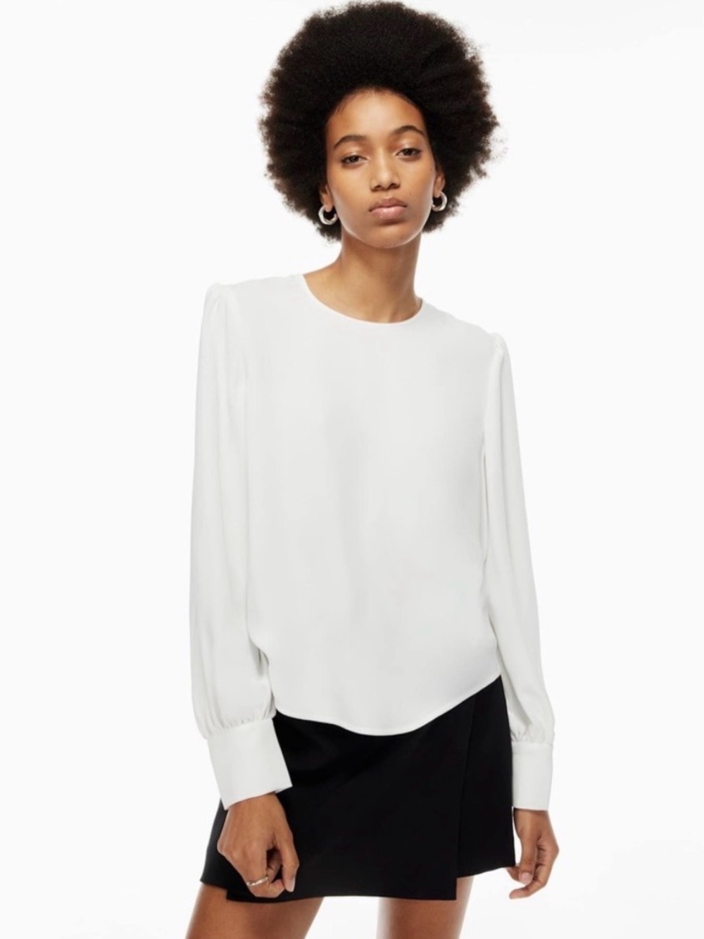 Aritzia Babaton Classic White Blouse